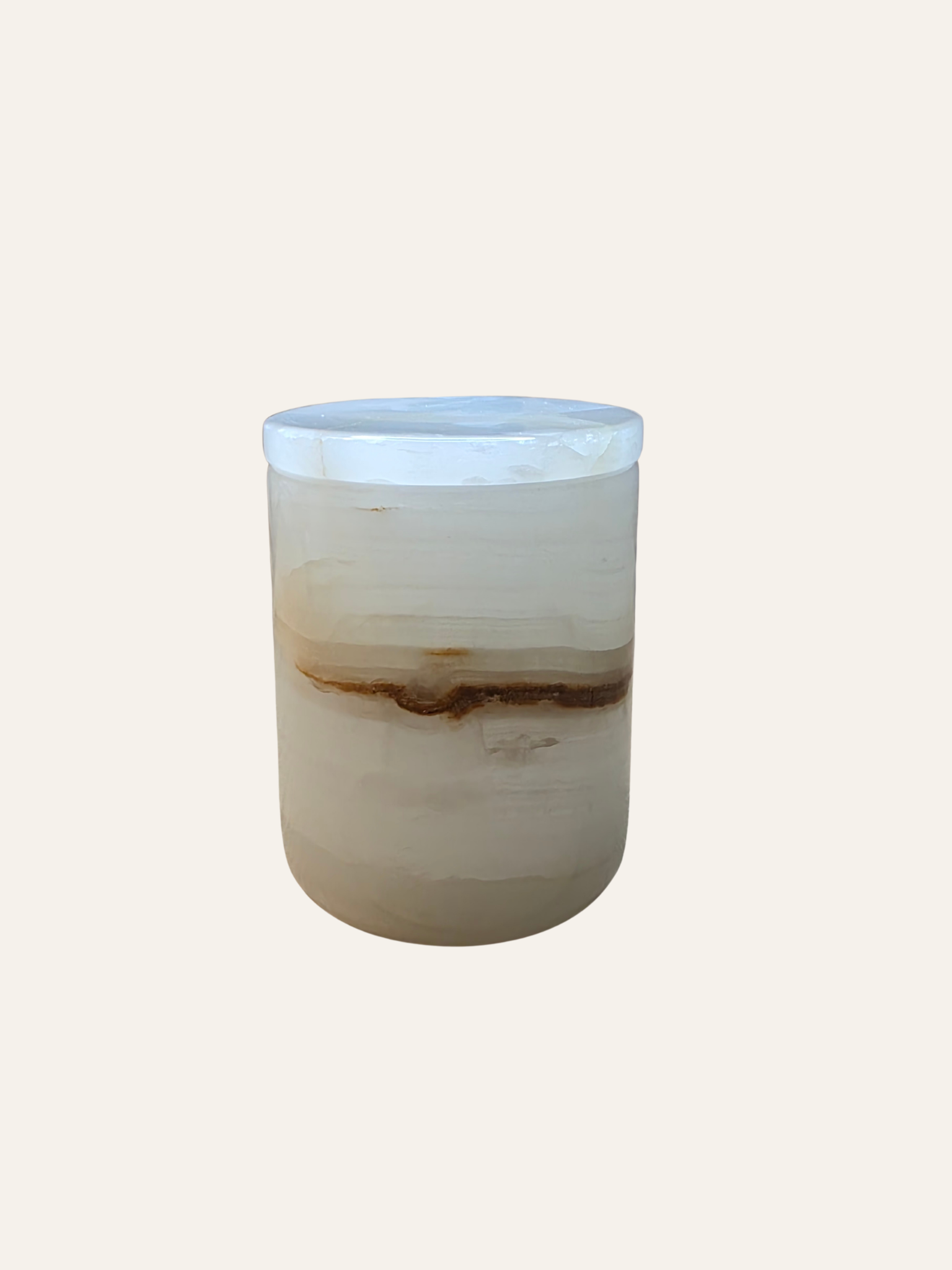 Vase bougeoir en onyx naturel rechargeable